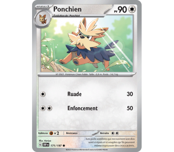 [FR] Pokémon Carte EV03 166/197 Evoli