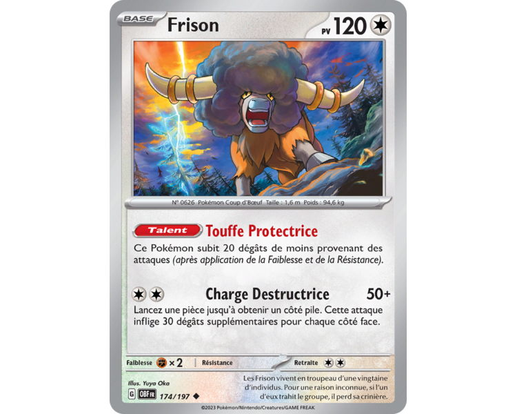 Frison Pv 120 174/197 - Carte Peu Commune - Écarlate et Violet Flammes Obsidiennes