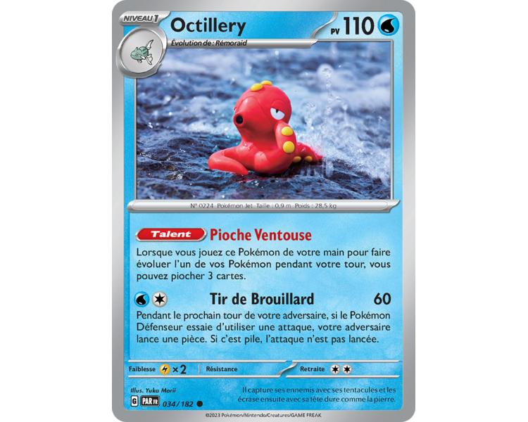 Octillery Pv 110 034/182 - Carte Commune - Écarlate et Violet Faille Paradoxe