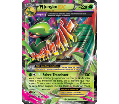 Carte Pokémon Full Art rare Méga Jungko EX pv 220 - 8/98