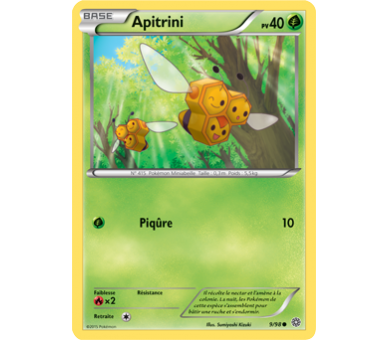 Carte Pokémon reverse Apitrini pv 40 - 9/98