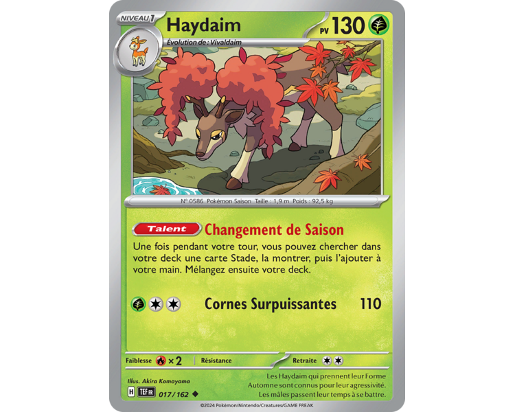 Haydaim Pv 130 017/162 - Carte Peu Commune - Écarlate et Violet Forces Temporelles
