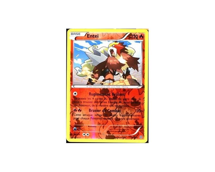 Carte Pokémon Reverse Entei rare pv 120 - 14/98