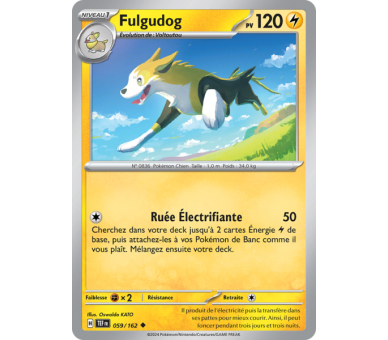 Fulgudog Pv 120 059/162 - Carte Peu Commune Reverse - Écarlate et Violet Forces Temporelles