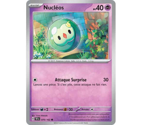 Nucléos Pv 40 070/162 - Carte Commune Reverse - Écarlate et Violet Forces Temporelles