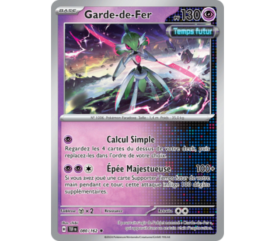 Garde-de-Fer Pv 130 080/162 - Carte Rare Holographique - Écarlate et Violet Forces Temporelles