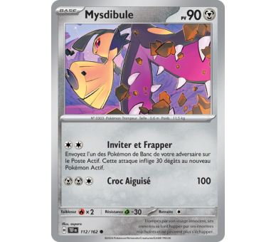 Mysdibule Pv 90 112/162 - Carte Commune Reverse - Écarlate et Violet Forces Temporelles