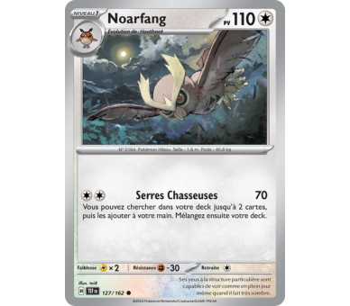 Noarfang Pv 110 127/162 - Carte Commune Reverse - Écarlate et Violet Forces Temporelles