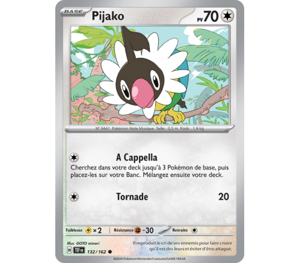 Pijako Pv 70 132/162 - Carte Commune Reverse - Écarlate et Violet Forces Temporelles