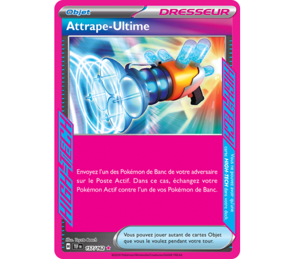 Outil Attrape-Ultime 157/162 - Carte HIGH-TECH rare - Écarlate et Violet Forces Temporelles