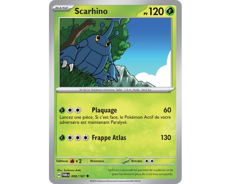 Scarhino Pv 120 008/167- Carte Peu Commune - Écarlate et Violet Mascarade Crépusculaire