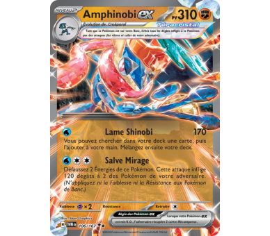 Amphinobi-ex Pv 310 106/167 - Carte Double Rare - Écarlate et Violet Mascarade Crépusculaire