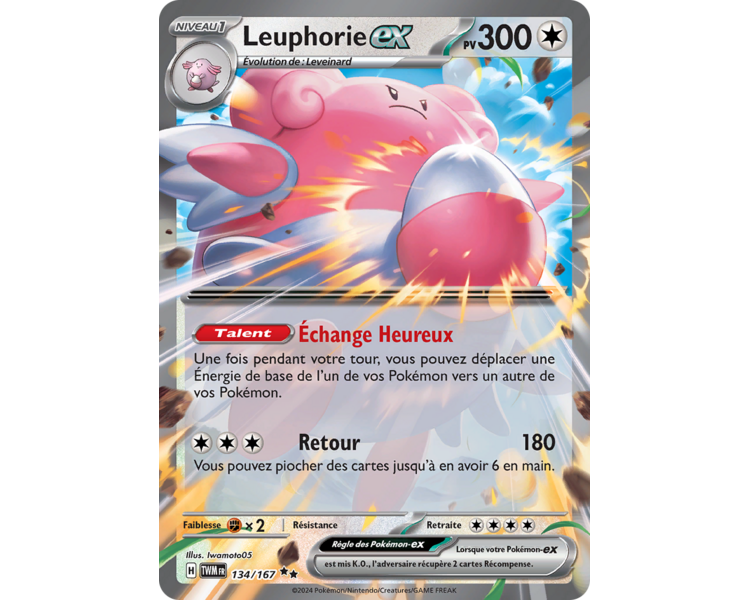 Leuphorie-ex Pv 300 134/167 - Carte Double Rare - Écarlate et Violet Mascarade Crépusculaire