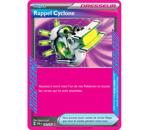 Objet Rappel Cyclone 162/167 - Carte High-Tech Rare - Écarlate et Violet Mascarade Crépusculaire