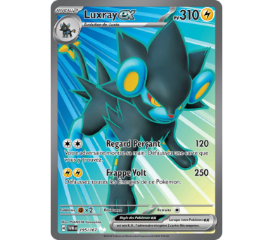 Luxray-ex Pv 310 195/167 - Carte Ultra Rare Secrète - Écarlate et Violet Mascarade Crépusculaire