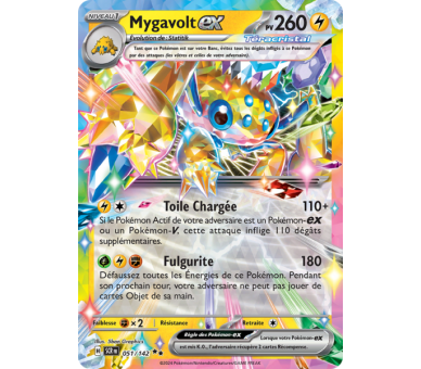 Mygavolt-ex Téracristal Pv 260 051/142 - Carte Double Rare - Écarlate et Violet Couronne Stellaire