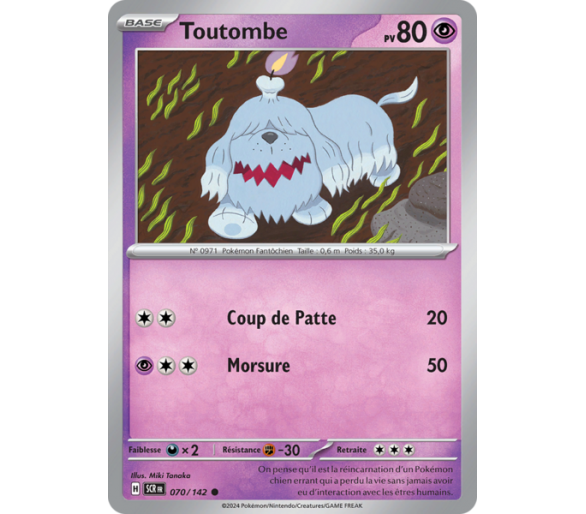 Toutombe Pv 80 070/142 - Carte Commune Reverse - Écarlate et Violet Couronne Stellaire