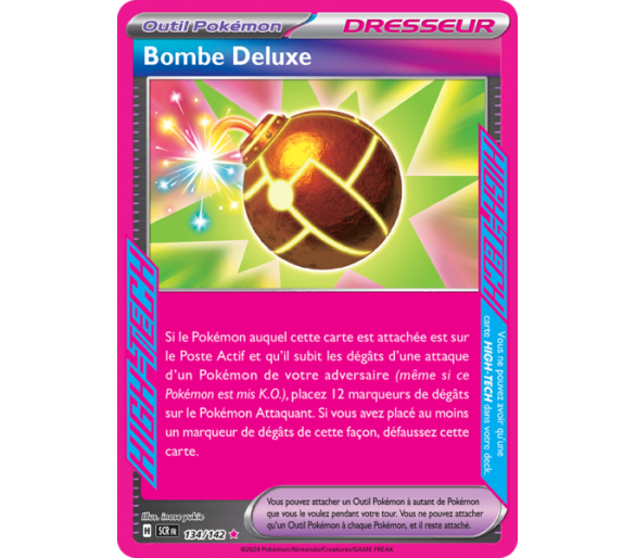 Outil Pokémon Bombe Deluxe 134/142 - Carte HIGH-TECH Rare - Écarlate et Violet Couronne Stellaire