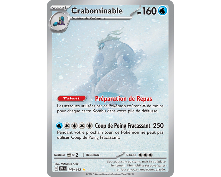 Crabominable Pv 160 149/142 - Carte Illustration Rare Secrète - Écarlate et Violet Couronne Stellaire