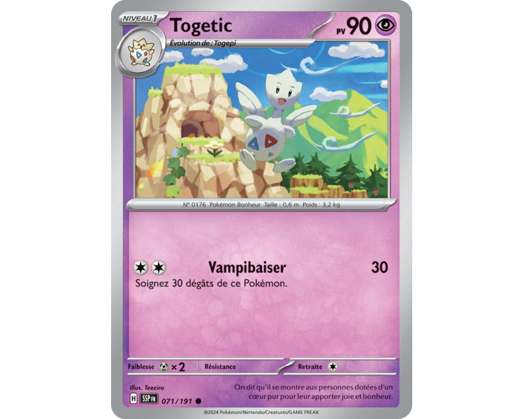 Togetic Pv 90 071/191 - Carte Commune Reverse - Écarlate et Violet Étincelles Déferlantes