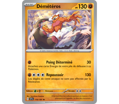Démétéros Pv 130 110/191 - Carte Rare Holographique - Écarlate et Violet Étincelles Déferlantes