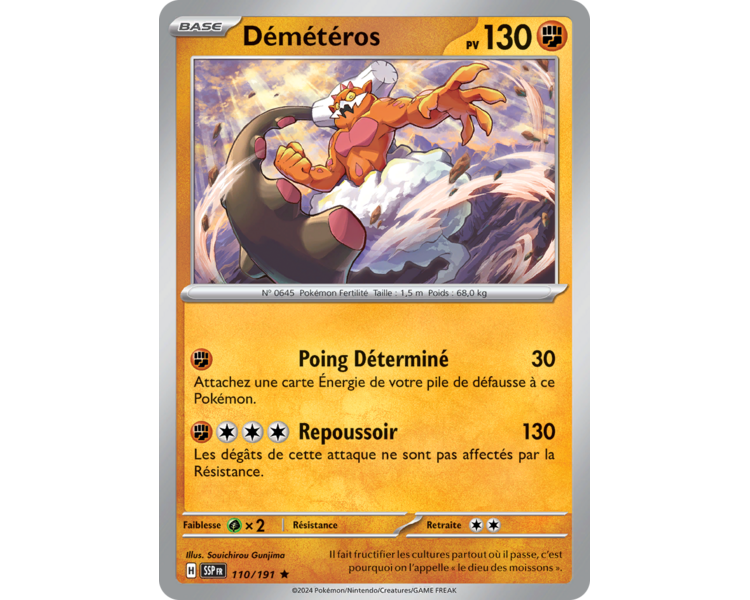 Démétéros Pv 130 110/191 - Carte Rare Holographique - Écarlate et Violet Étincelles Déferlantes