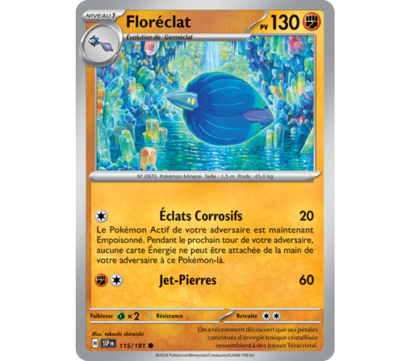Floréclat Pv 130 115/191 - Carte Commune Reverse - Écarlate et Violet Étincelles Déferlantes