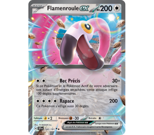 Flamenroule-ex Pv 200 160/191 - Carte Double Rare - Écarlate et Violet Étincelles Déferlantes