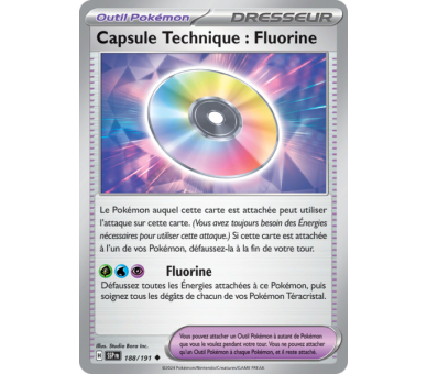 Outil Capsule Technique : Fluorine 188/191 - Carte Peu Commune - Écarlate et Violet Étincelles Déferlantes