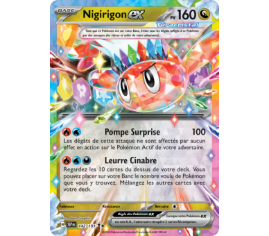 Nigirigon-ex Pv 160 142/191 - Carte Double Rare - Écarlate et Violet Étincelles Déferlantes