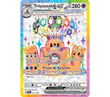 Trépassable-ex Pv 280 221/191 - Carte Ultra Rare Secrète - Écarlate et Violet Étincelles Déferlantes