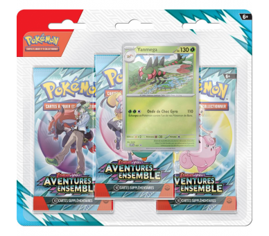 Pack de 3 Boosters Sous Blister Yanmega - Écarlate et Violet - Aventures Ensemble