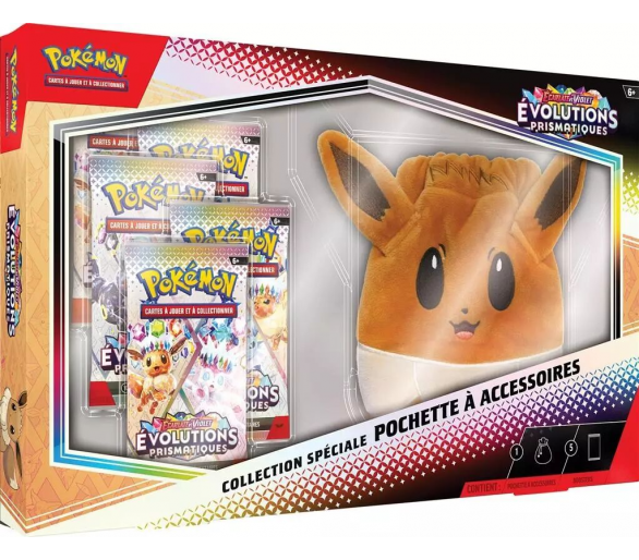 Coffret EV8.5 Pochette Évoli + 5 Boosters Évolutions Prismatiques