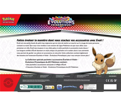 Coffret EV8.5 Pochette Évoli + 5 Boosters Évolutions Prismatiques