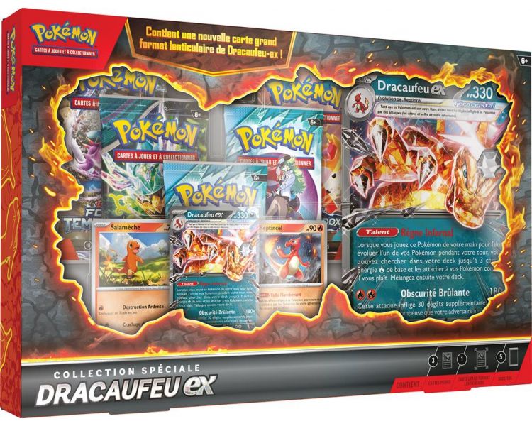 Coffret Collection spéciale Dracaufeu-ex 5 Boosters