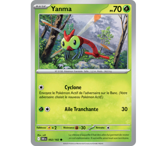 Yanma Pv 70 002/182 – Carte Commune Reverse – Écarlate et Violet Rivalités Destinées