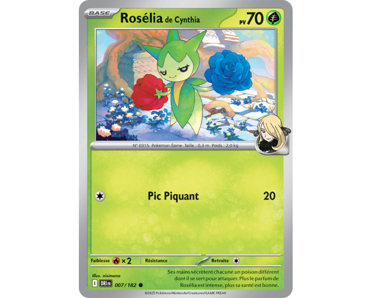 Rosélia de Cynthia Pv 70 7/182 – Carte Commune Reverse – Écarlate et Violet Rivalités Destinées Rosélia de Cynthia Pv 70 7/182 – Carte Commune Reverse – Écarlate et Violet Rivalités Destinées