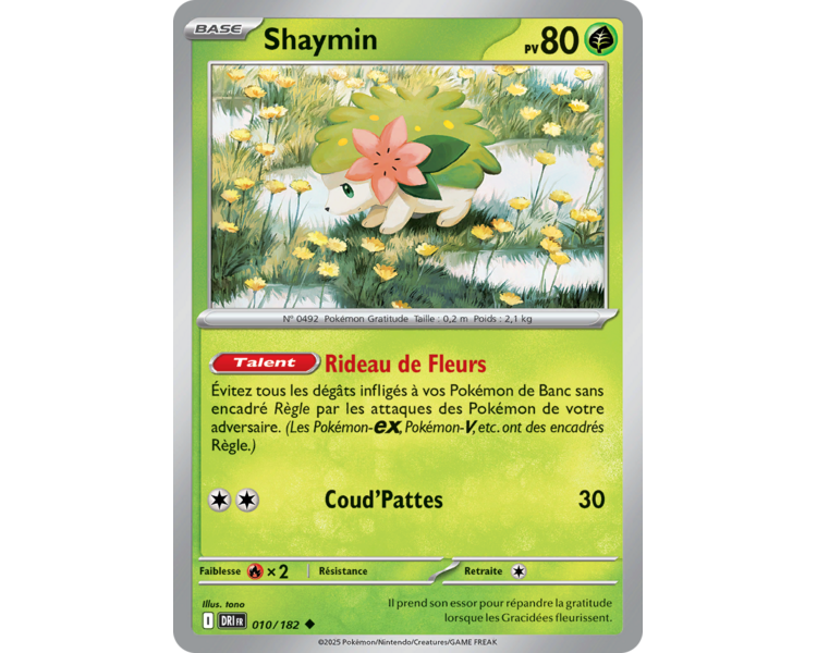 Shaymin Pv 80 10/182 - Carte Peu Commune - Écarlate et Violet Rivalités Destinées Shaymin Pv 80 10/182 - Carte Peu Commune - Écarlate et Violet Rivalités Destinées
