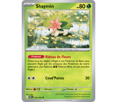 Shaymin  Pv 80 10/182 - Carte Peu Commune Reverse - Écarlate et Violet Rivalités Destinées
