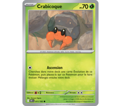 Crabicoque Pv  70 11/182 – Carte Commune Reverse – Écarlate et Violet Rivalités Destinées