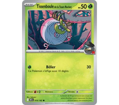 Tissenboule de la Team Rocket Pv  50 19/182 – Carte Commune – Écarlate et Violet Rivalités Destinées