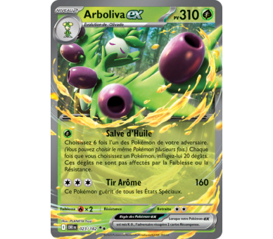 Arboliva‑ex 310 23/182 – Carte Pokémon‑ex Double Rare – Écarlate et Violet Rivalités Destinées