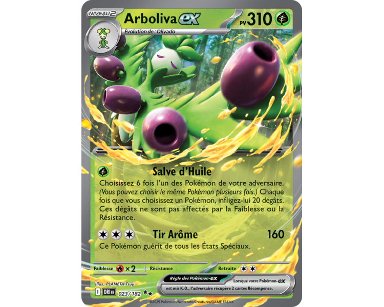 Arboliva‑ex 310 23/182 – Carte Pokémon‑ex Double Rare – Écarlate et Violet Rivalités Destinées