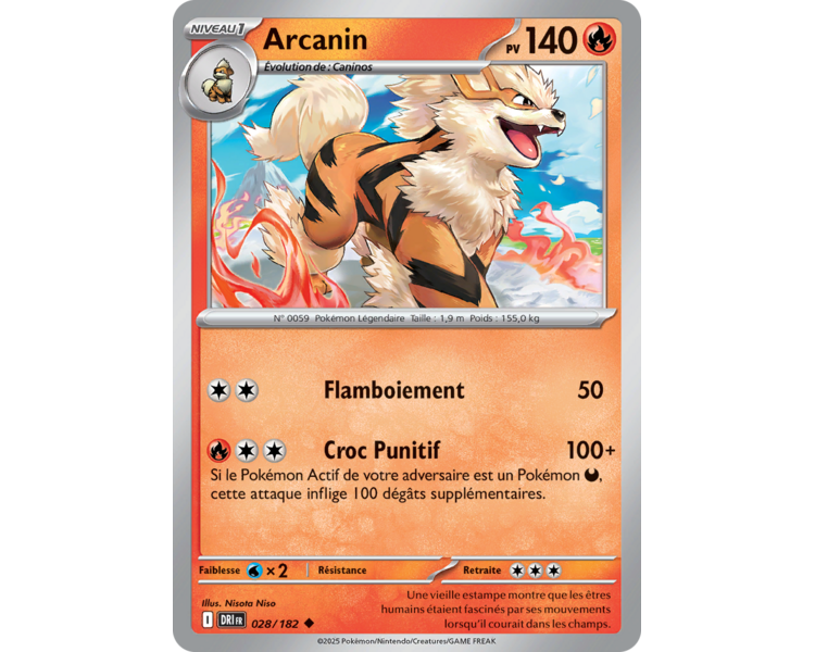 Arcanin Pv 140 28/182 - Carte Peu Commune Reverse - Écarlate et Violet Rivalités Destinées