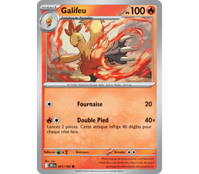 Galifeu Pv 100 41/182 – Carte Commune Reverse – Écarlate et Violet Rivalités Destinées