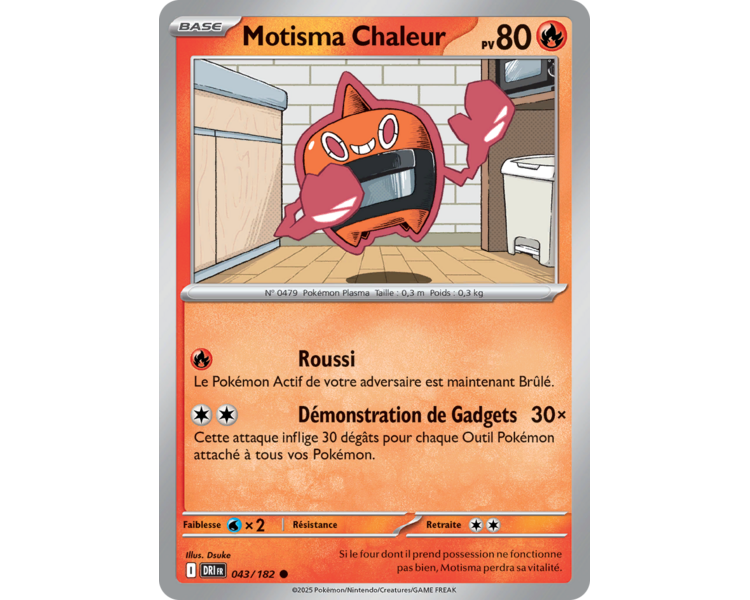 Motisma Chaleur Pv 80 43/182 – Carte Commune Reverse – Écarlate et Violet Rivalités Destinées