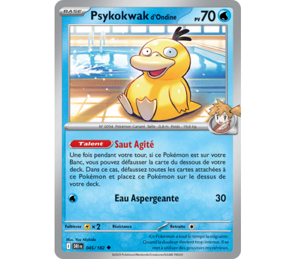 Psykokwak d'Ondine Pv 70 45/182 - Carte Peu Commune - Écarlate et Violet Rivalités Destinées