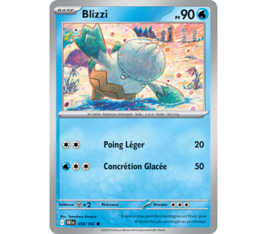 Blizzi Pv 90 59/182 – Carte Commune – Écarlate et Violet Rivalités Destinées