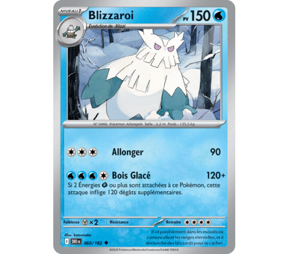 Blizzaroi Pv 150 60/182 - Carte Peu Commune - Écarlate et Violet Rivalités Destinées