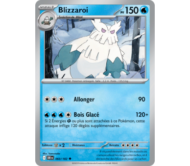 Blizzaroi Pv 150 60/182 - Carte Peu Commune Reverse - Écarlate et Violet Rivalités Destinées
